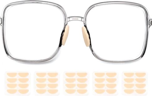HARFINGTON 5 Pairs Eyeglass Nose Pads Soft Foam Anti Slip Glass Nose Pads Adjustable Non-Slip 1.5mm Self-Adhesive D-shaped Glasses Nose Pads for Plastic Frames Glasses, Skin Color in Saudi Arabia
