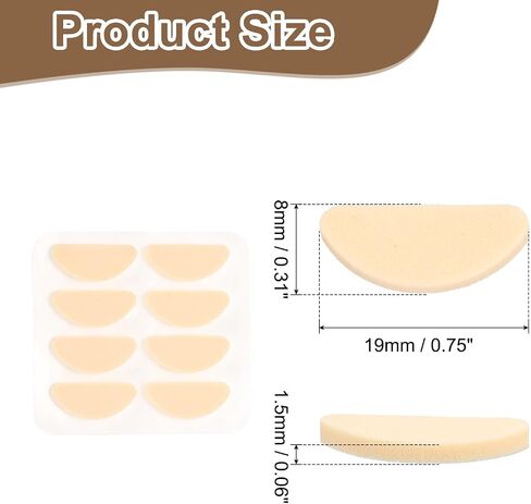 HARFINGTON 5 Pairs Eyeglass Nose Pads Soft Foam Anti Slip Glass Nose Pads Adjustable Non-Slip 1.5mm Self-Adhesive D-shaped Glasses Nose Pads for Plastic Frames Glasses, Skin Color in Saudi Arabia