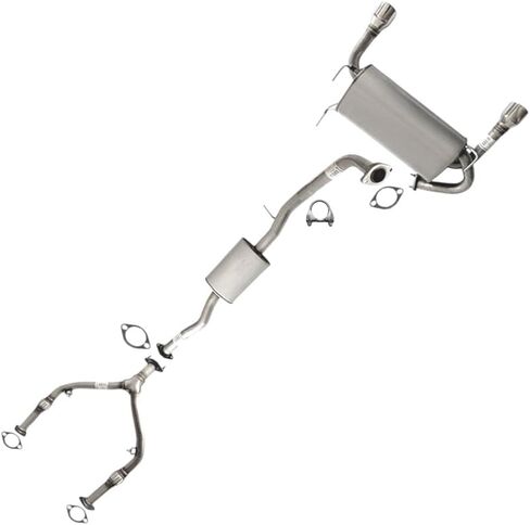 Northeastern Exhaust | Stainless Steel Y PIpe, Resonator Pipe and Muffler Exhaust System Kit Compatible for INFINITI FX35 2003-2008 3.5L | Free Gaskets and Clamp Included in Saudi Arabia