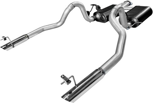 Flowmaster 17275 Force II Cat-Back Exhaust Kit 2.5 Inch Aluminized Steel with Polished Stainless Steel Tips Compatible with 1999-2004 Ford Mustang LX 3.8L V6 in Saudi Arabia