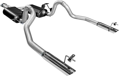 Flowmaster 17275 Force II Cat-Back Exhaust Kit 2.5 Inch Aluminized Steel with Polished Stainless Steel Tips Compatible with 1999-2004 Ford Mustang LX 3.8L V6 in Saudi Arabia