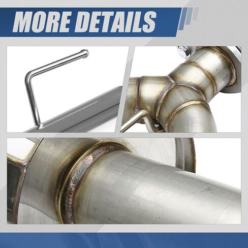 Auto Dynasty 4 Inches Dual Round Muffler Tip Catback Exhaust System Compatible with 2007-2012 Nissan Altima Sedan V6, Stainless Steel in Saudi Arabia