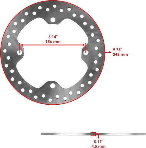 Caltric Rear Brake Disc and Caliper Compatible with Polaris Sportsman XP 850 EPS 2009-2014 in Saudi Arabia