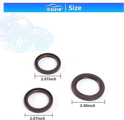 Rldym 3PCS Front Crankshaft Oil Cam Seal Kit 90311-46001 90311-40020 Compatible with Toyota Lexus GS300 IS300 Supra 3.0L 1992-2005 Replace# 90311-40022 in Saudi Arabia