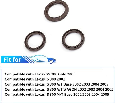 Rldym 3PCS Front Crankshaft Oil Cam Seal Kit 90311-46001 90311-40020 Compatible with Toyota Lexus GS300 IS300 Supra 3.0L 1992-2005 Replace# 90311-40022 in Saudi Arabia