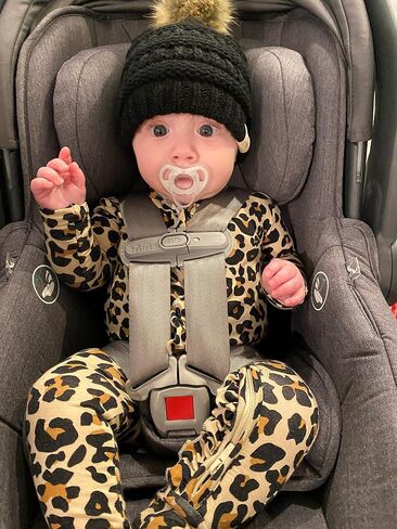 Funky Junque Mommy & Me Matching Single Pom Pom Beanies Set - Adult & Infant (2 Pack) in Kuwait