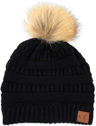 Funky Junque Mommy & Me Matching Single Pom Pom Beanies Set - Adult & Infant (2 Pack) in Kuwait