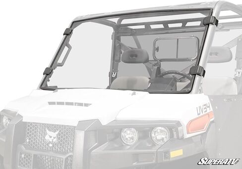 SuperATV Bobcat UV34 Full Windshield | Standard Polycarbonate | Preinstalled Bulb Seal Clear in Saudi Arabia