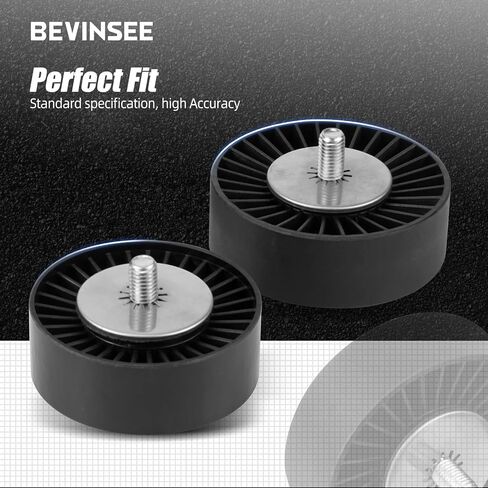 طقم شداد بكرة حزام المحرك من Bevinsee مع مسمار متوافق مع 3 سلاسل E90 E91 E92 E93 335i 335is 335xi E82 E88 135i 1M 2005-2010، بديل لـ 11287628652، متوافق فقط مع N54 in Saudi Arabia