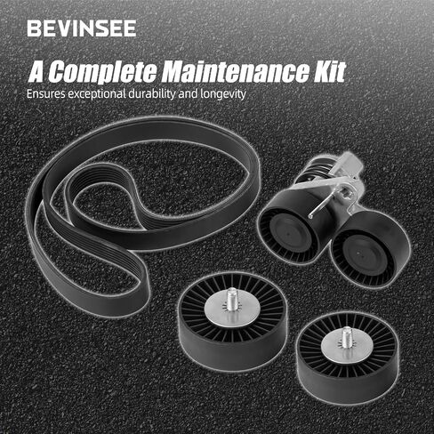 طقم شداد بكرة حزام المحرك من Bevinsee مع مسمار متوافق مع 3 سلاسل E90 E91 E92 E93 335i 335is 335xi E82 E88 135i 1M 2005-2010، بديل لـ 11287628652، متوافق فقط مع N54 in Saudi Arabia