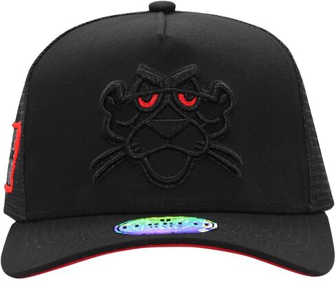 Ferreti Culiacan FT102M The Panther Black Trucker Hat - Mesh Hats for Men and Women, Black Snapback Hats for Men, Adjustable Trucker Hat in Saudi Arabia
