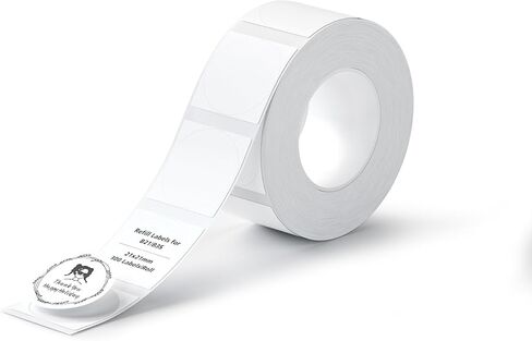 NIIMBOT Labels for B1/B21/B3S Label Printer, Thermal Labels 2'' x 2''(50x50mm), Waterproof, Oil-Proof Sticker Labels, 1 Roll of 150 Sticker Labels (Round Clear) in Kuwait