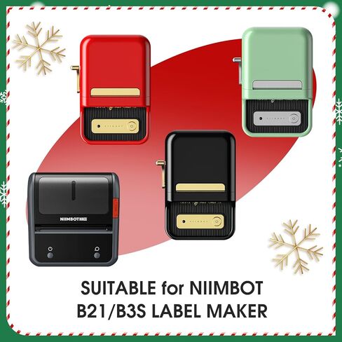 NIIMBOT Labels for B1/B21/B3S Label Printer, Thermal Labels 2'' x 2''(50x50mm), Waterproof, Oil-Proof Sticker Labels, 1 Roll of 150 Sticker Labels (Round Clear) in Kuwait