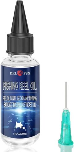 Fishing Reel Oil with Extra Long 1 Inch Needle Oiler, Universal Clear Lubricant Oil for Freshwater & Saltwater Fishing Reels, Essential for Any Fishing Reel Maintenance Kit(1 oz)(2 Pack) in Saudi Arabia