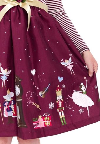 Bonnie Jean Girls 2T-16 Stripe Knit Shantung Nutcracker Christmas Dress in Saudi Arabia