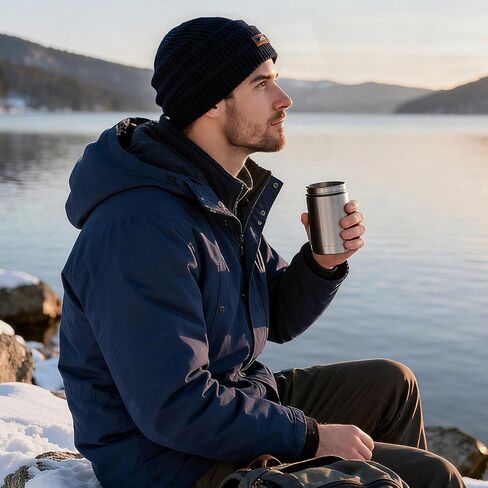 ZOORON Slouchy Beanies Hats for Men Women Warm Knit Winter Hats Chunky Beanie Infinity Scarf Set in Kuwait