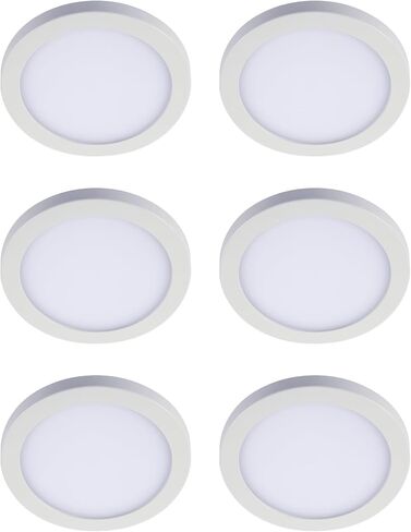 HALO SMD6R69SWH Surface Mount LED Recessed Light Round Selectable 2700K, 3000K, 3500K, 4000K, 5000K CCT 600 Lumens 6 Inch White in Kuwait