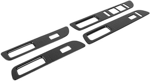 6pcs Center Console Panel + Window Lift Switch Trim Cover for Ford for F150 2009-2014 Carbon Fiber Grain RT-TCZ21191382 in Saudi Arabia