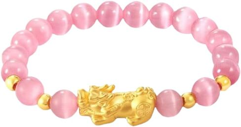 Gemstone Bracelet Pink Cat'S Eye Stone Bracelet Pixiu in Saudi Arabia