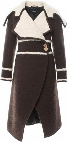 Women's Cameron Diaz The Holiday Brown Cashmere Wool Single Breasted Mid Long Faux Fur Trench Coat in Saudi Arabia