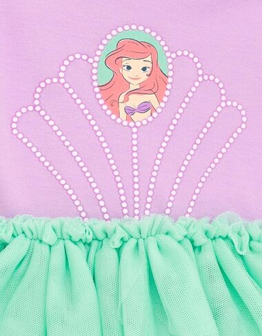 Disney Princess Baby Girls Cosplay Bodysuit With Skirt Overlay & Headband Outfit Set Newborn to Infant Sizes (0-24 Months) in Saudi Arabia