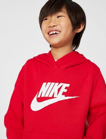Nike Boys Sportswear Club+ HBR Pullover Hoodie - Black/White - Kids Size 6 in Saudi Arabia