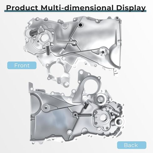 Timing Chain Cover Oil Pump Compatible with Toyota Echo 2000-2005 Yaris 2007-2012 Scion xA xB 2004-2006 1.5L Replace for M539 15100-21040 151000M010 1510021042 OP949 OPT-115 PO15-M100 in Kuwait