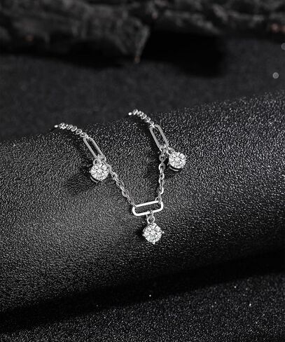 ÀIMBRACE Gift-Ready Packaging Moissanite 925 Sterling Silver Adjustable Charm Link Bracelet with Bonus Handcrafted Presents for Women as Tokens of Appreciation — Birthday for (Grand)Daughter, Anniversary for Wife, Valentine’s Day for Girlfriend & Mother’s in Saudi Arabia