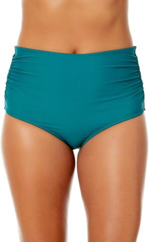 Women's Side Shirred High Waist Bikini Bottom in Saudi Arabia