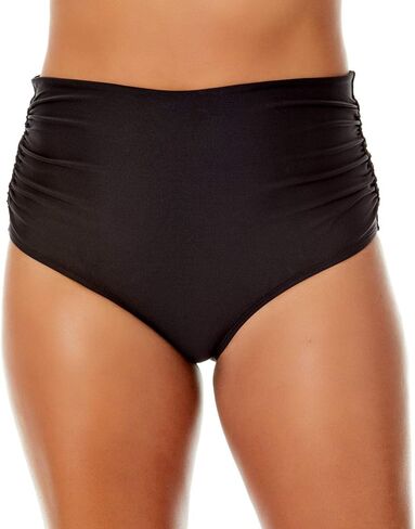 Women's Side Shirred High Waist Bikini Bottom in Saudi Arabia