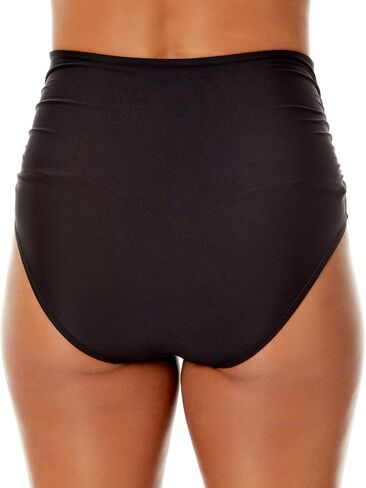 Women's Side Shirred High Waist Bikini Bottom in Saudi Arabia