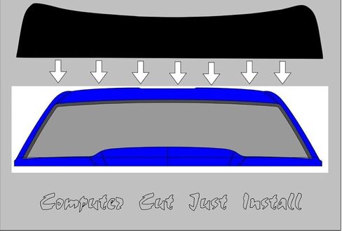 Fits 11-20 Ram 1500 DIY Computer Cut Windshield Tint Eyebrow Visor - 5% in Saudi Arabia