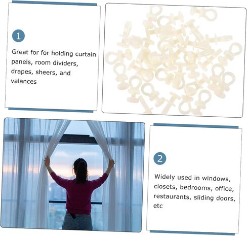 بكرات مسار ستارة PRETYZOOM 100 قطعة من البلاستيك الصامت للتركيب على السقف لمطعم المكتب المنزلي in Saudi Arabia