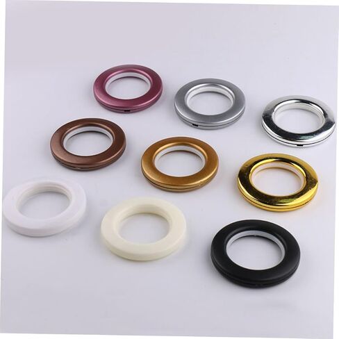 Cabilock 80pcs Plastic Curtain Grommet Rings No Drilling Roman Curtain Accessories for Living Windows in Saudi Arabia