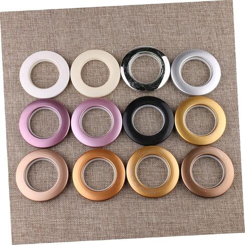 Cabilock 80pcs Plastic Curtain Grommet Rings No Drilling Roman Curtain Accessories for Living Windows in Saudi Arabia