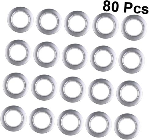 Cabilock 80pcs Plastic Curtain Grommet Rings No Drilling Roman Curtain Accessories for Living Windows in Saudi Arabia