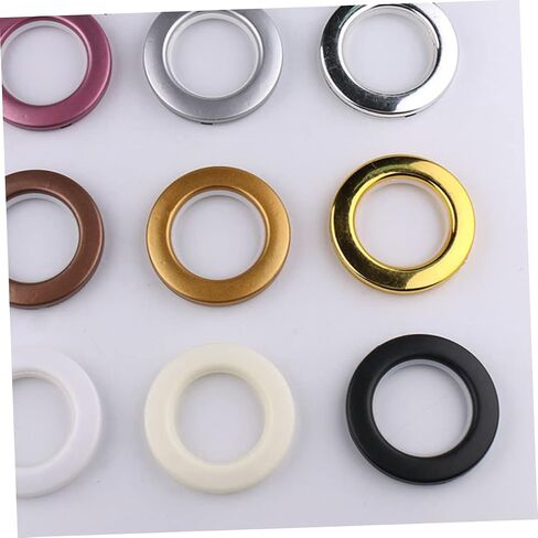 Cabilock 80pcs Plastic Curtain Grommet Rings No Drilling Roman Curtain Accessories for Living Windows in Saudi Arabia