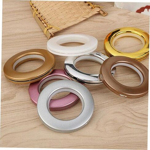 Cabilock 80pcs Plastic Curtain Grommet Rings No Drilling Roman Curtain Accessories for Living Windows in Saudi Arabia
