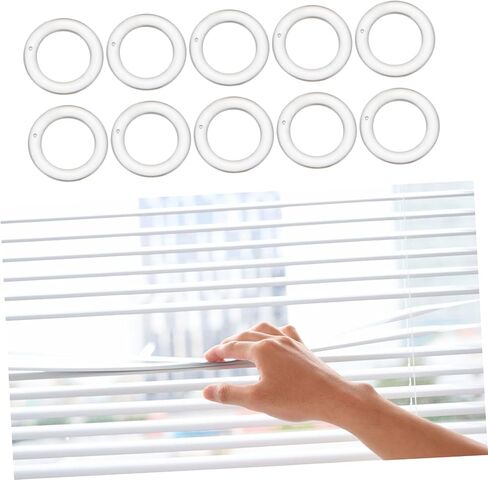 PRETYZOOM 100 قطعة حلقات ستائر رومانية أعمى حلقات ستائر إضافية لباب النافذة مشابك تعليق بلاستيكية ملحقات الديكور in Saudi Arabia
