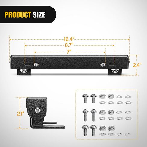 Nilight Universal Flip-Up Plate Frame for 10" Hawse Fairlead Mount Front License Bracket Holder Relocation Bumper Winch Mount Roller Fit for Most Pickup Trucks Off-Road Cars SUVs in Saudi Arabia