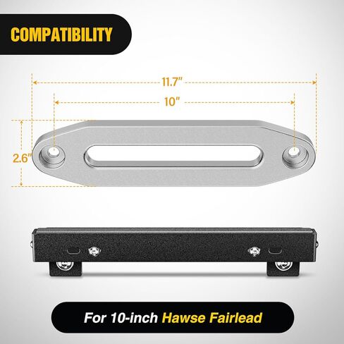 Nilight Universal Flip-Up Plate Frame for 10" Hawse Fairlead Mount Front License Bracket Holder Relocation Bumper Winch Mount Roller Fit for Most Pickup Trucks Off-Road Cars SUVs in Saudi Arabia