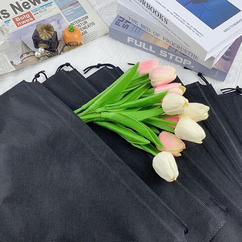 أكياس الغبار لحقائب اليد - 8 قطع من أغطية المحافظ السوداء، واقي حقائب اليد غير المنسوجة لتنظيم السفر ونقل الخزانة، 15.3 * 19 بوصة in Kuwait