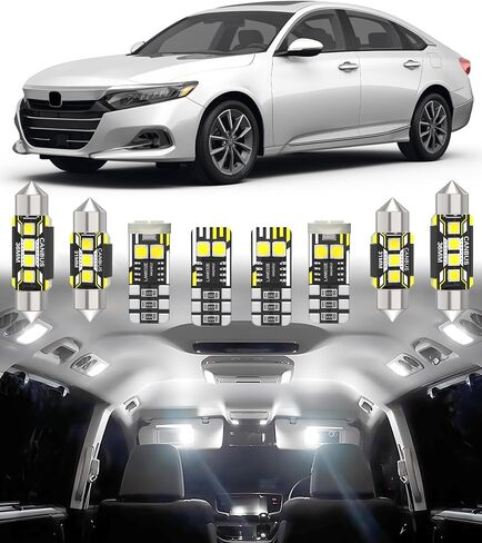 استبدال ضوء LED الداخلي BMT xmsCar لسيارة Honda Accord 2013-2022,6000K حزمة لمبات الإضاءة الداخلية فائقة السطوع، 14 قطعة in Saudi Arabia