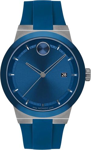 Movado Bold Fusion Men's Watch - Swiss Quartz 3H Movement, Silicone Strap - 5 ATM Water Resistance - Luxury Fashion Timepiece for Him - 42.30mm in Kuwait