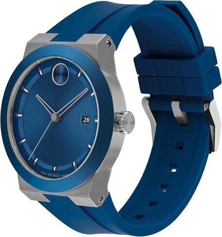 Movado Bold Fusion Men's Watch - Swiss Quartz 3H Movement, Silicone Strap - 5 ATM Water Resistance - Luxury Fashion Timepiece for Him - 42.30mm in Kuwait