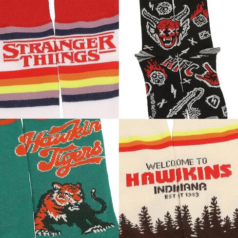 Bioworld Stranger Things Logo, Icon Colorful Mens Casual Crew 5 Pack in Saudi Arabia