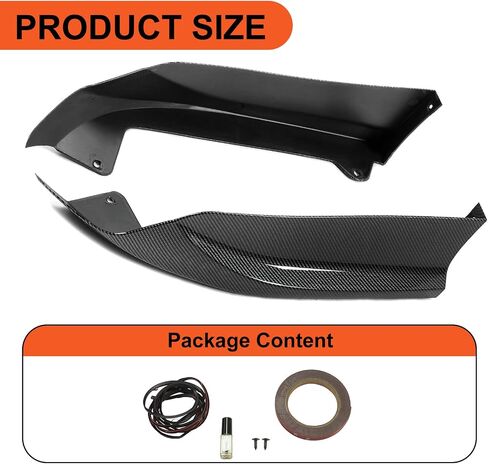ECOTRIC Rear Side Corner Spats Apron Compatible with Honda 2016-2017 Accord Sedan Bumper Spoiler Lip Splitter HFP Style Black in Saudi Arabia