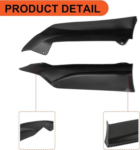 ECOTRIC Rear Side Corner Spats Apron Compatible with Honda 2016-2017 Accord Sedan Bumper Spoiler Lip Splitter HFP Style Black in Saudi Arabia