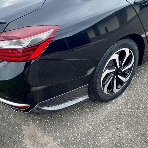ECOTRIC Rear Side Corner Spats Apron Compatible with Honda 2016-2017 Accord Sedan Bumper Spoiler Lip Splitter HFP Style Black in Saudi Arabia