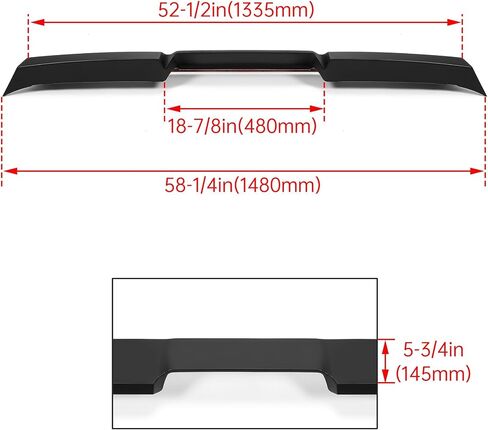 Kojem Truck Cab Roof Spoiler Wing Top متوافق مع 2014-2021 Toyota Tundra CrewMax in Saudi Arabia